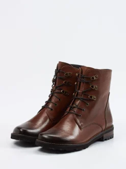 Everybody – Schnürboots aus Kalbleder mittelbraun