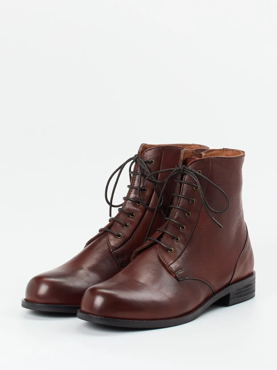 Everybody – Schnürstiefelette aus Kalbleder Dunkelbraun
