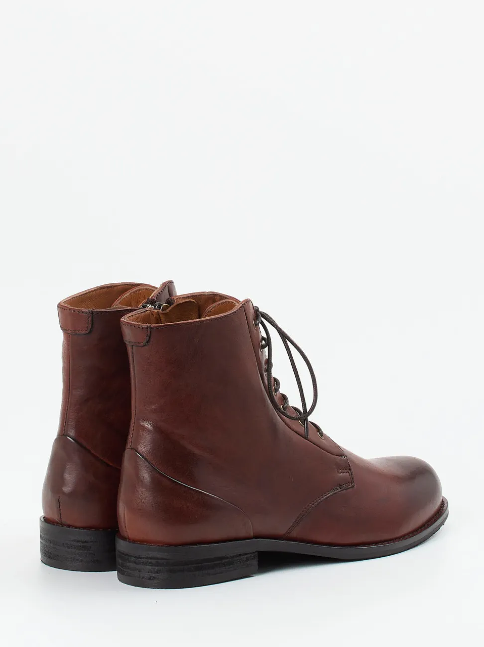 Everybody – Schnürstiefelette aus Kalbleder Dunkelbraun