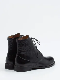Everybody – Schnürstiefelette aus Kalbleder Schwarz