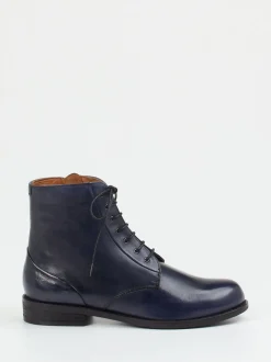 Everybody – Schnürstiefelette aus Kalbleder Blau