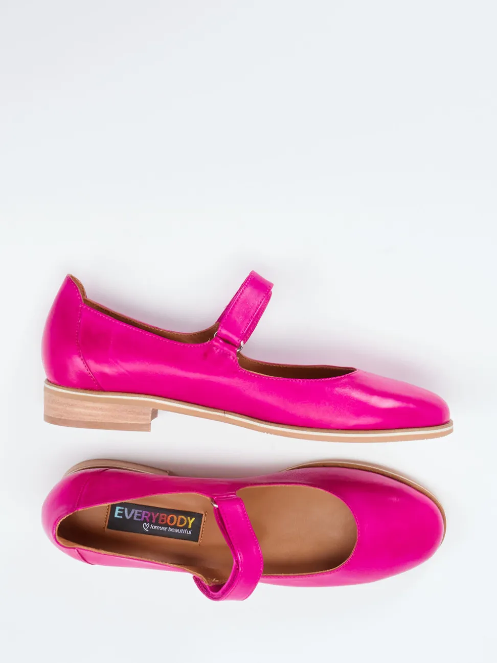 Everybody – Spangenpumps aus Kalbleder pink glänzend