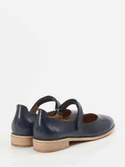 Everybody – Spangenpumps aus Kalbleder Marineblau