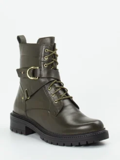 Everybody – Stiefelette aus Lammleder Olivgrün