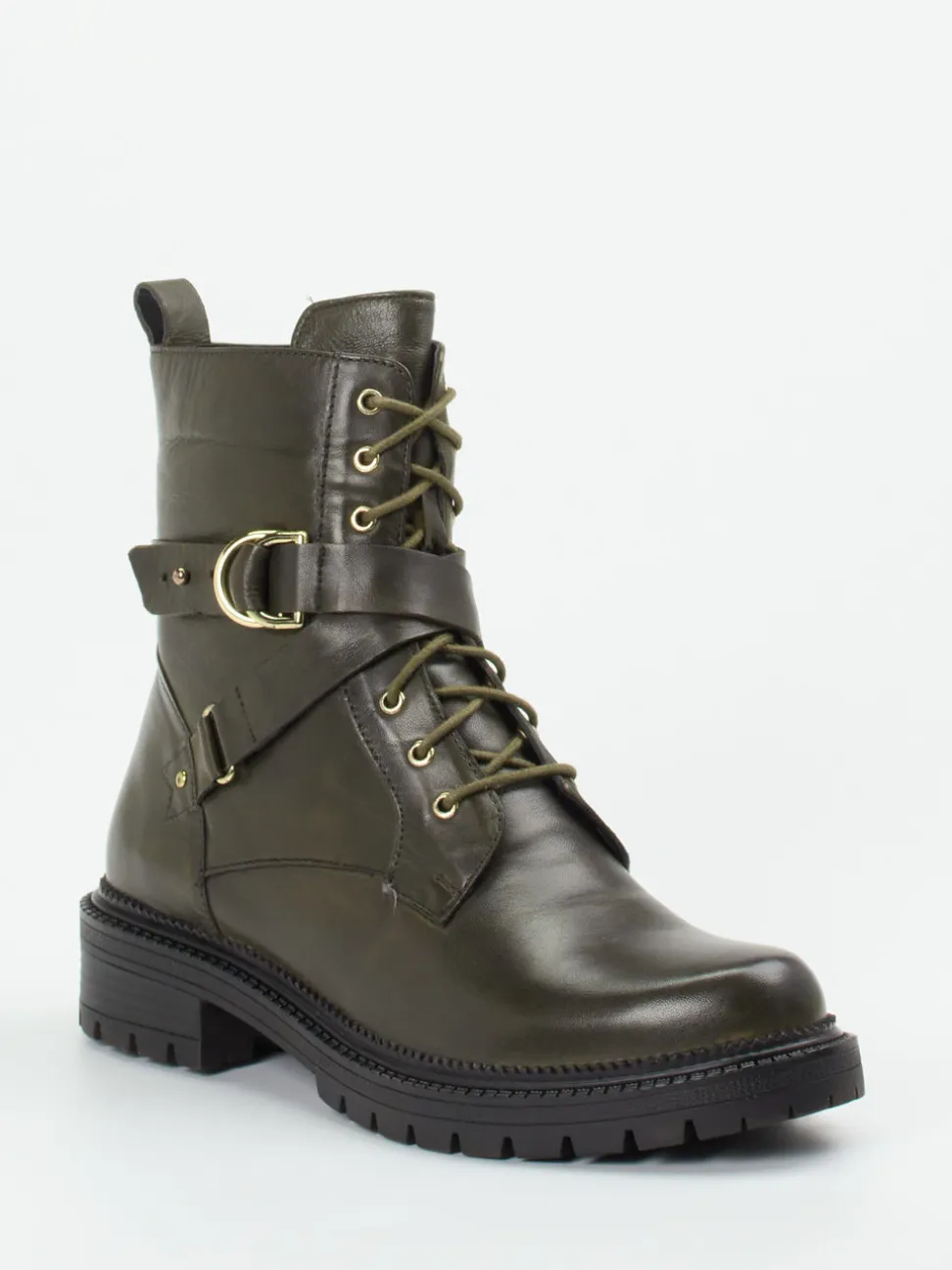 Everybody – Stiefelette aus Lammleder Olivgrün