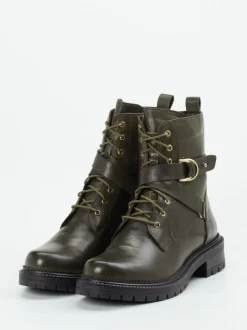 Everybody – Stiefelette aus Lammleder Olivgrün
