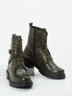 Everybody – Stiefelette aus Lammleder Olivgrün