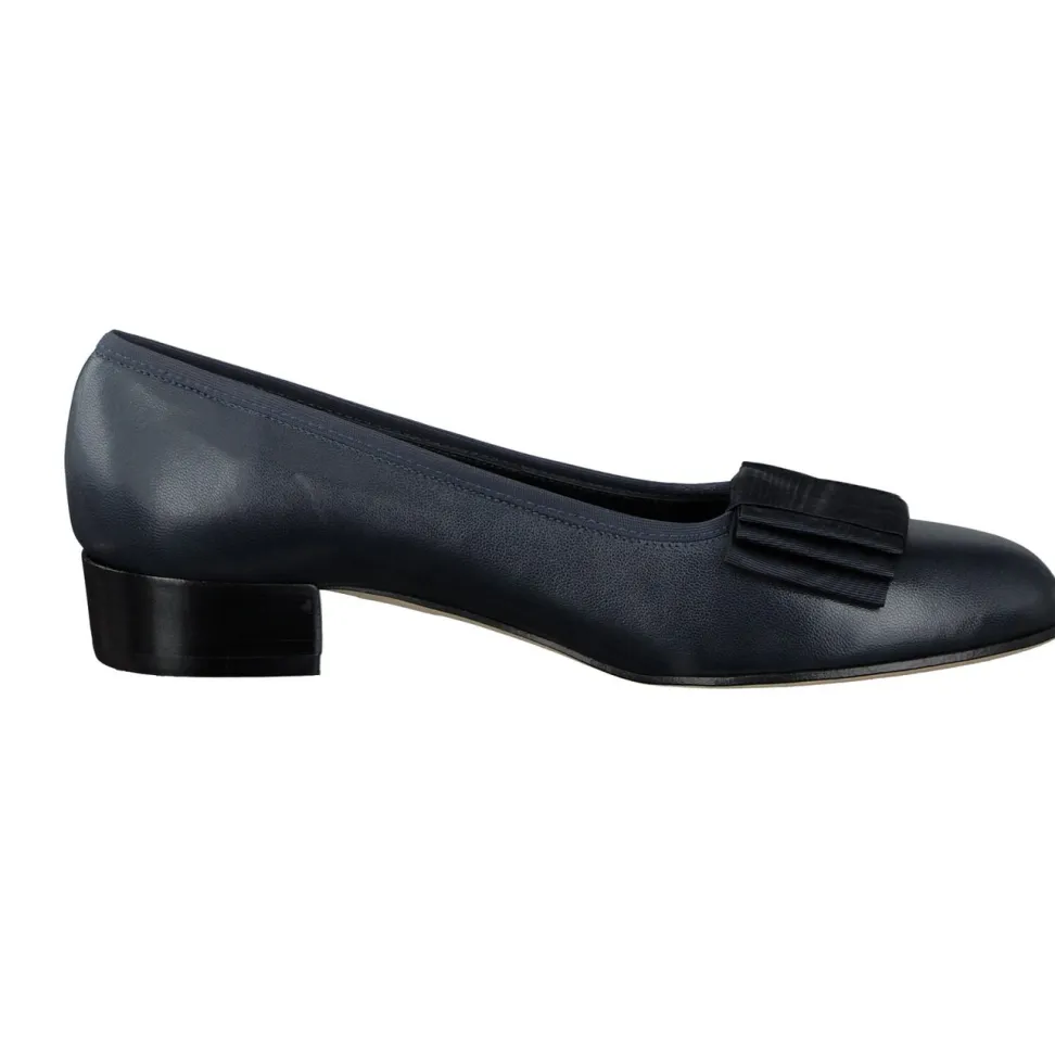 Finest – Ballerinas aus Lammleder Dunkelblau