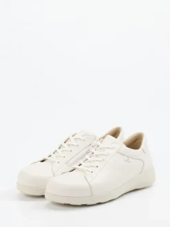 Finn Comfort – Bequem-Sneaker aus Kalbleder cremeweiß