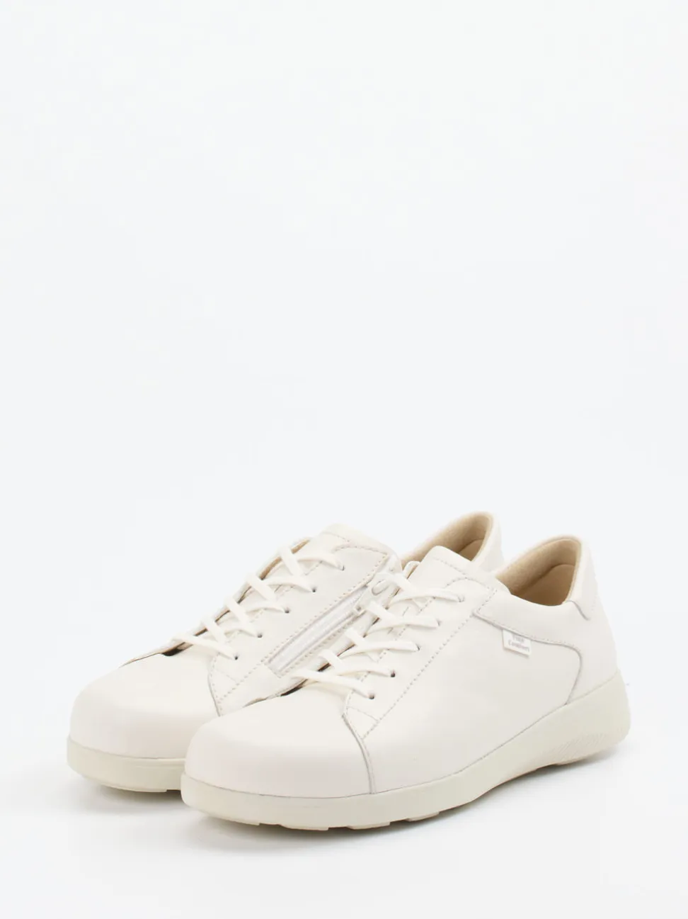 Finn Comfort – Bequem-Sneaker aus Kalbleder cremeweiß