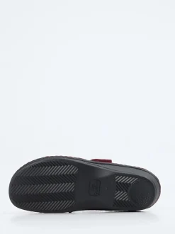 Finn Comfort – Damen-Pantoffeln aus Wollfilz dunkelrot