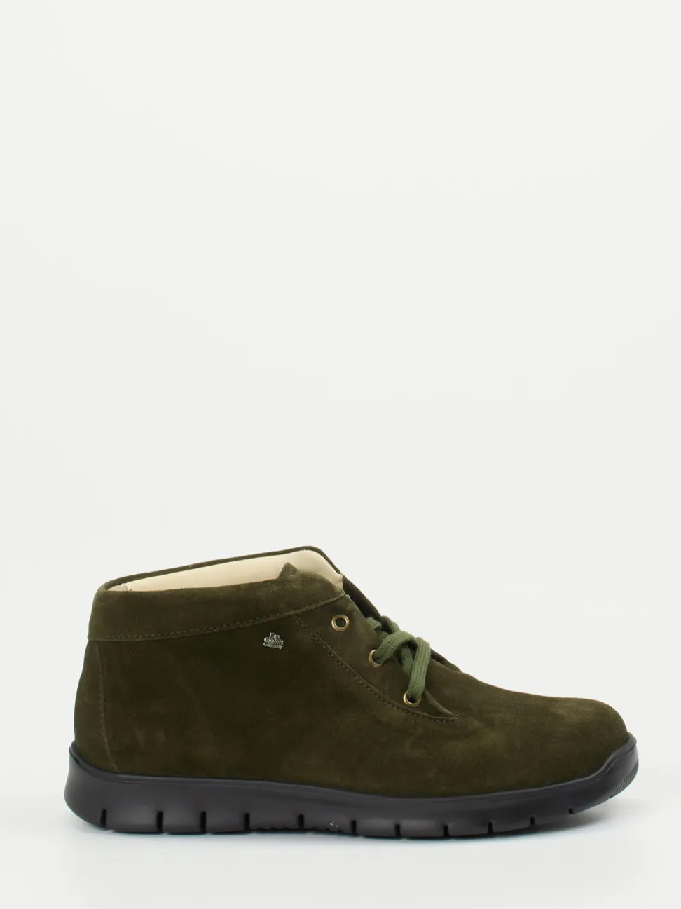 Finn Comfort – Desert Boots aus Veloursleder olivgrün
