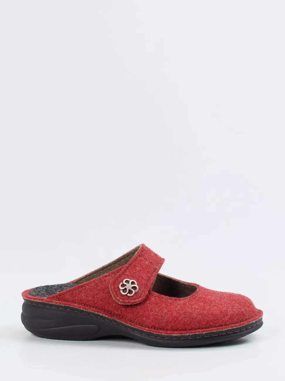 Finn Comfort – Filz-Clogs aus Wollfilz in Ziegelrot