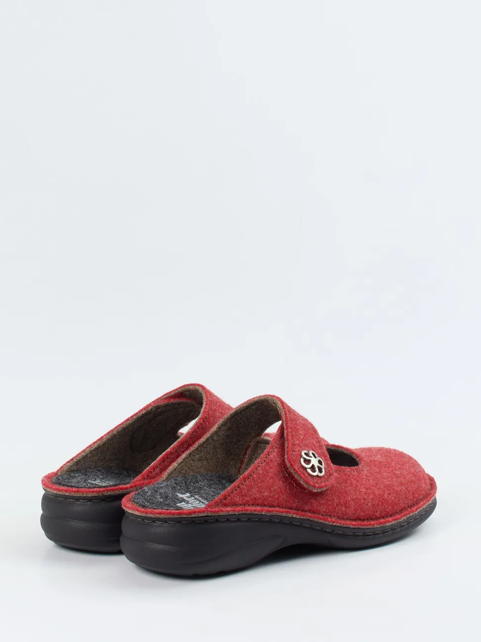 Finn Comfort – Filz-Clogs aus Wollfilz in Ziegelrot