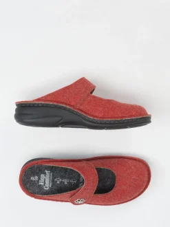 Finn Comfort – Filz-Clogs aus Wollfilz in Ziegelrot
