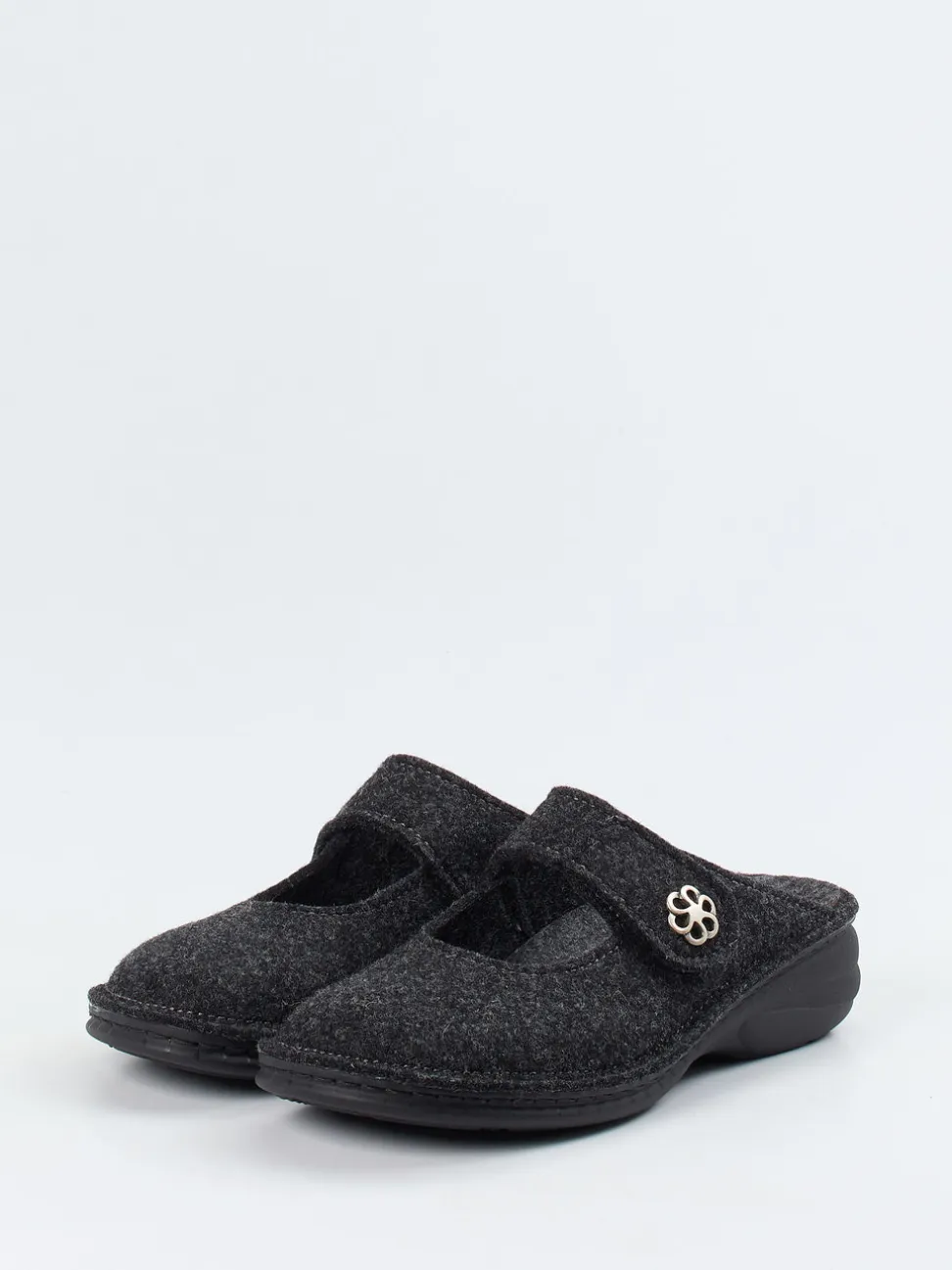 Finn Comfort – Filzhausschuh aus Wollfilz anthrazit