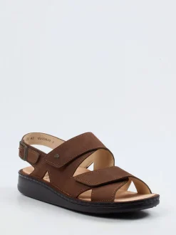 Finn Comfort – Herrensandalen aus Nubukleder braun
