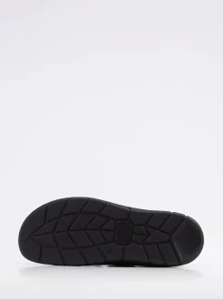 Finn Comfort – Klettsandale aus Fettleder schwarz