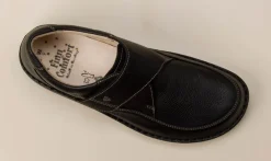 Finn Comfort – Klettslipper aus genarbtem Büffelleder schwarz