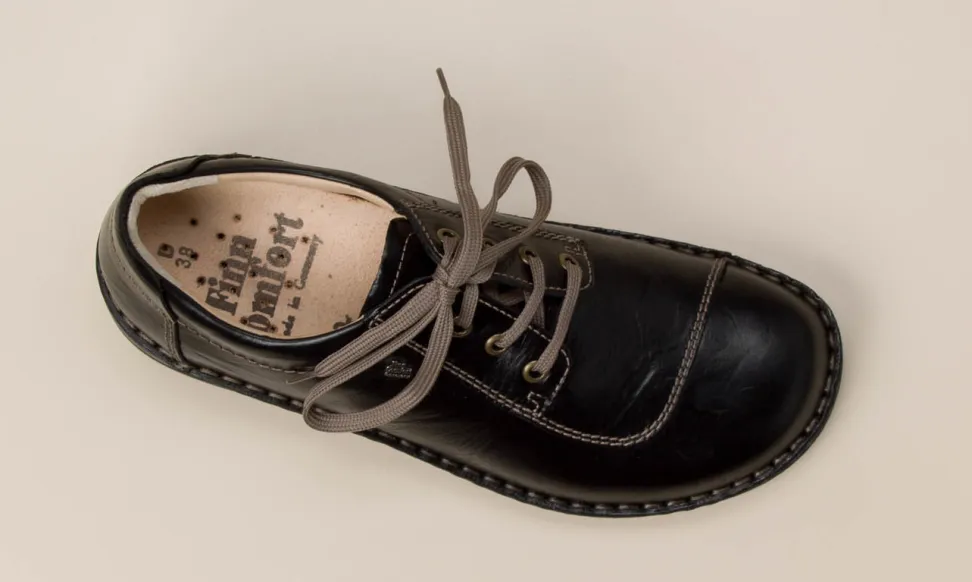 Finn Comfort – Komfort-Halbschuhe aus Kalbleder Schwarz
