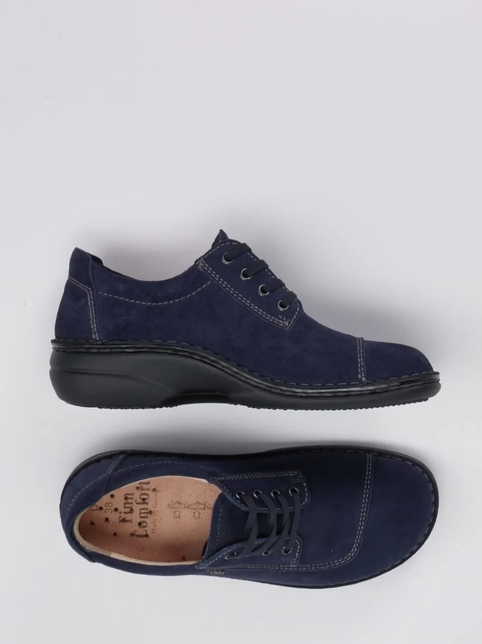 Finn Comfort – Komfort-Halbschuh aus Veloursleder Blau