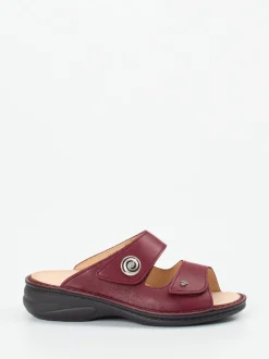 Finn Comfort – Komfort-Pantolette aus Kalbleder Bordeaux