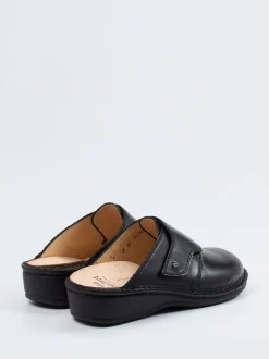 Finn Comfort – Komfort-Pantolette aus Kalbleder Schwarz