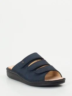 Finn Comfort – Komfort-Pantolette aus Nubukleder blau