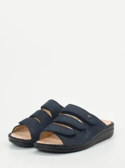 Finn Comfort – Komfort-Pantolette aus Nubukleder blau
