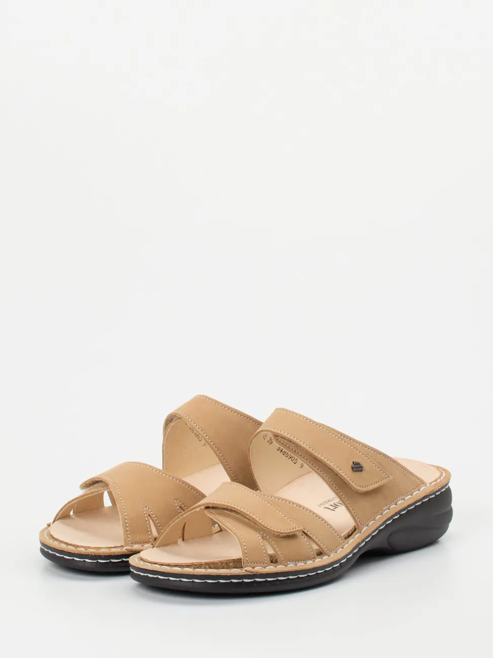 Finn Comfort – Komfort-Pantolette aus Nubukleder beige