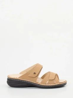 Finn Comfort – Komfort-Pantolette aus Nubukleder beige
