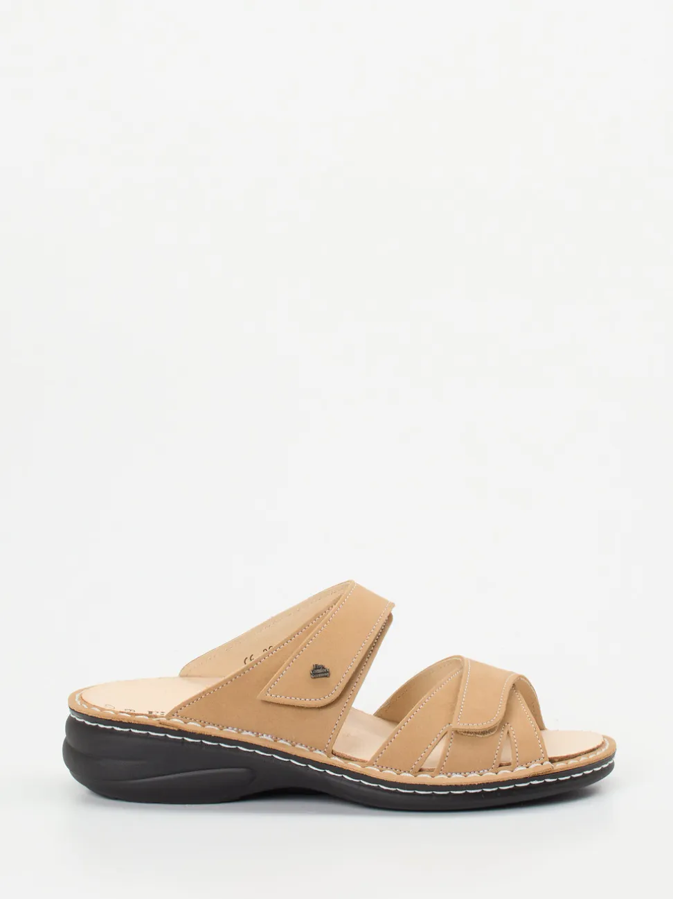 Finn Comfort – Komfort-Pantolette aus Nubukleder beige
