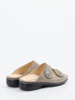 Finn Comfort – Komfort-Pantolette aus Kalbleder taupe