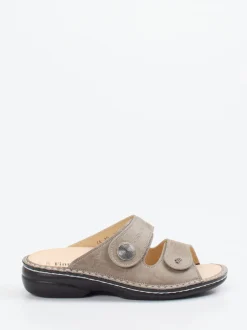 Finn Comfort – Komfort-Pantolette aus Kalbleder taupe