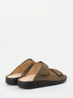 Finn Comfort – Komfort-Pantolette aus Nubukleder schlammgrau