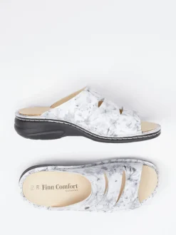 Finn Comfort – Komfort-Pantolette aus Kalbleder grau