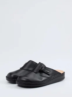 Finn Comfort – Komfort-Pantolette aus Kalbleder Schwarz