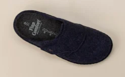 Finn Comfort – Komfort-Pantoffel aus Wollfilz Dunkelblau
