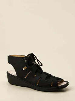 Finn Comfort – Komfortsandalen aus Nubukleder schwarz