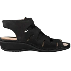 Finn Comfort – Komfortsandalen aus Nubukleder schwarz