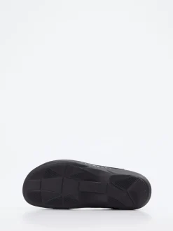 Finn Comfort – Komfortsandale aus veganem Kunstleder blau