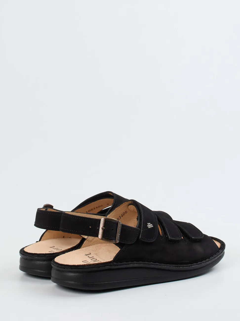 Finn Comfort – Komfort-Sandalen aus Nubukleder schwarz