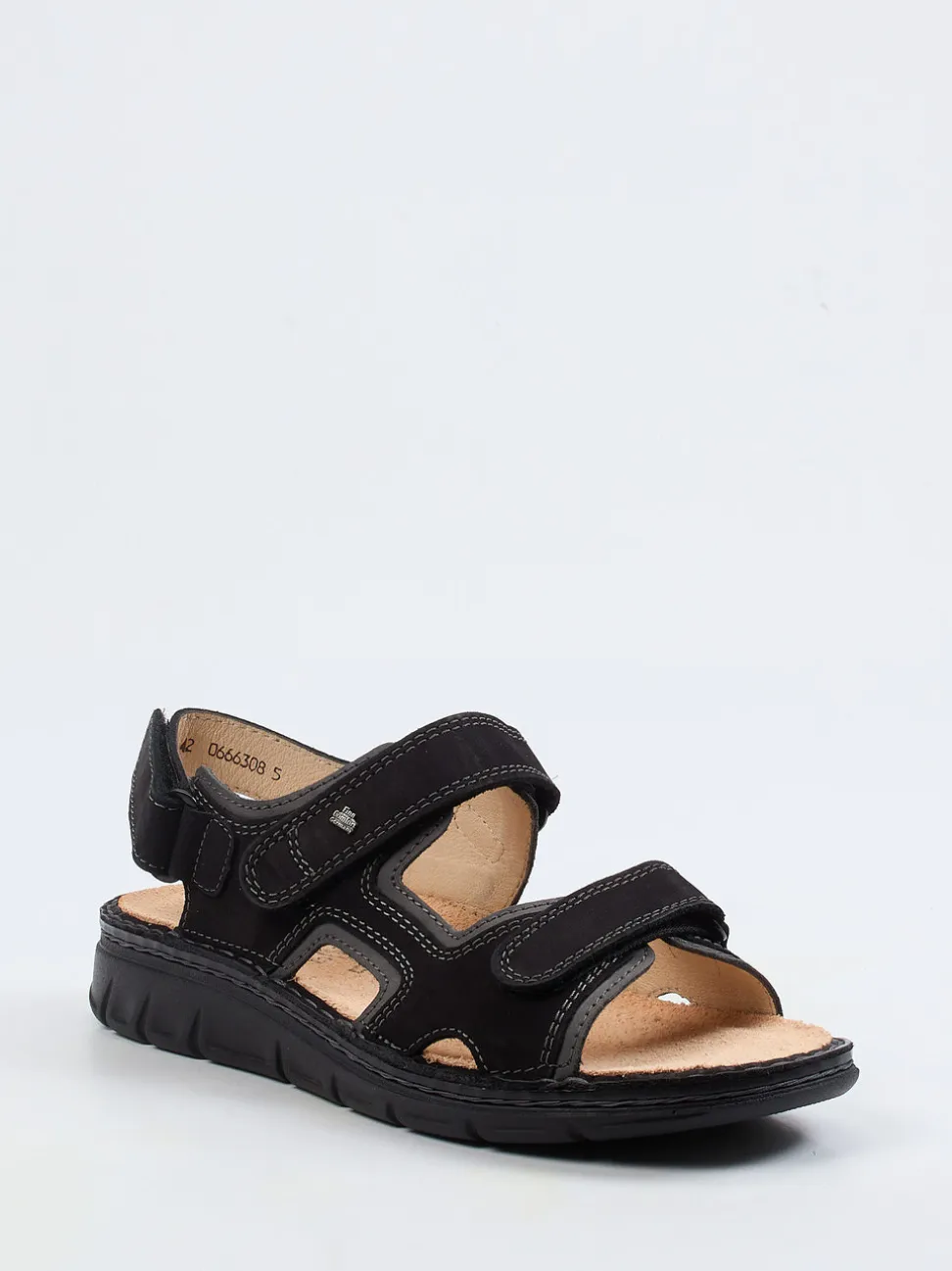 Finn Comfort – Komfortsandalen aus Nubukleder schwarz