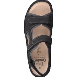 Finn Comfort – Komfortsandalen aus Nubukleder schwarz
