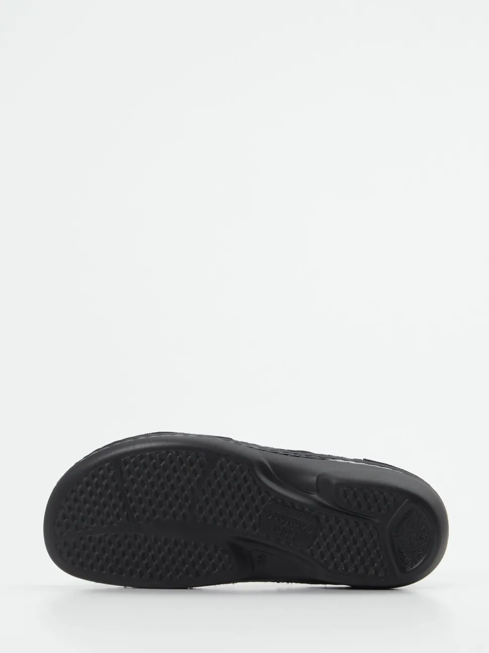 Finn Comfort – Komfortsandale aus geprägtem Leder silbergrau