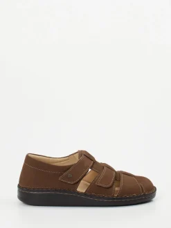 Finn Comfort – Komfortsandale aus Nubukleder braun
