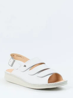 Finn Comfort – Komfortsandalen aus Kalbleder weiß