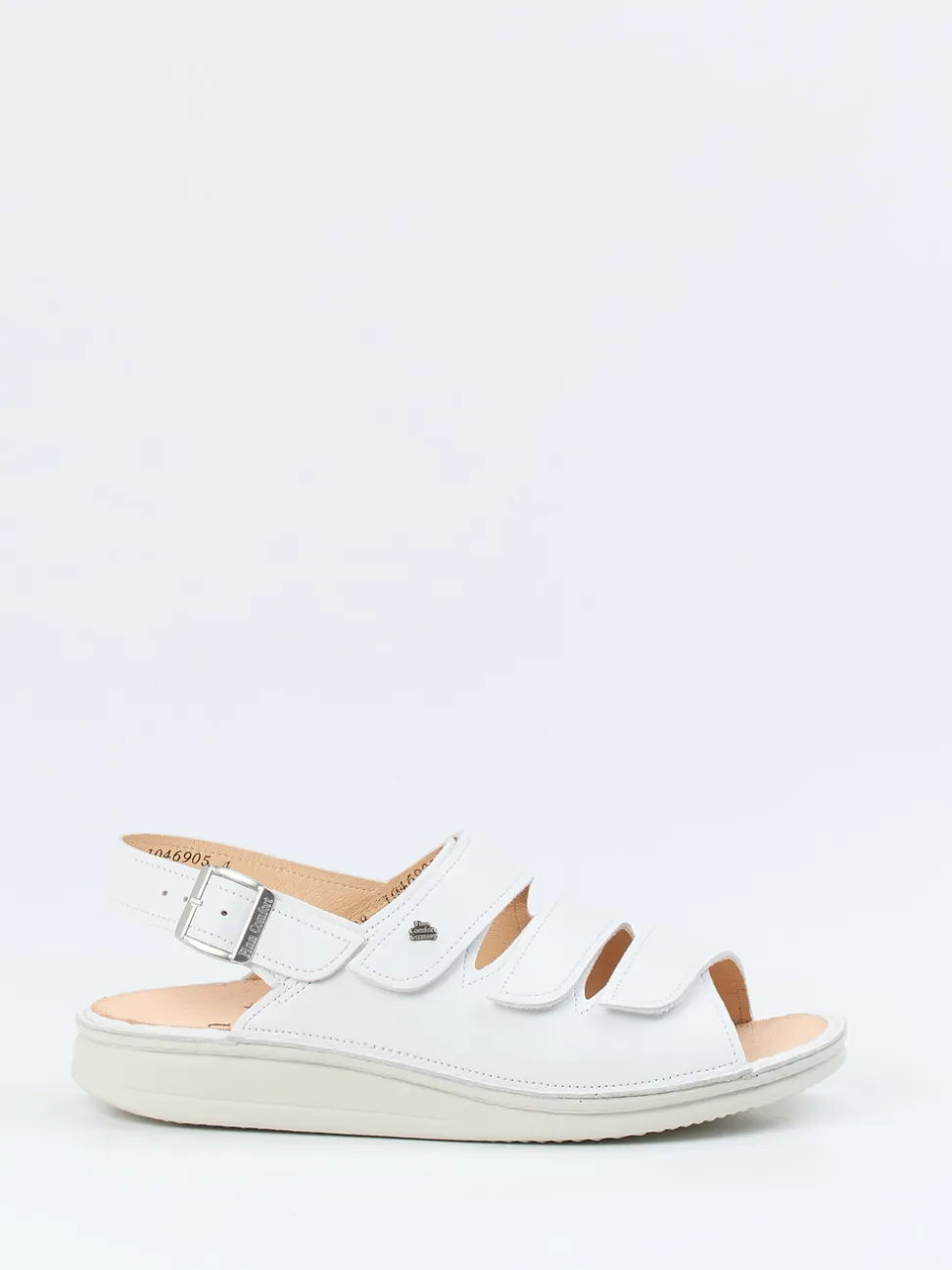 Finn Comfort – Komfortsandalen aus Kalbleder weiß