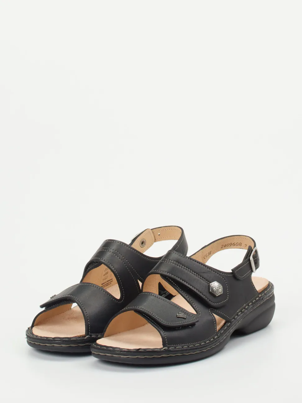 Finn Comfort – Komfortsandalen aus Kalbleder schwarz
