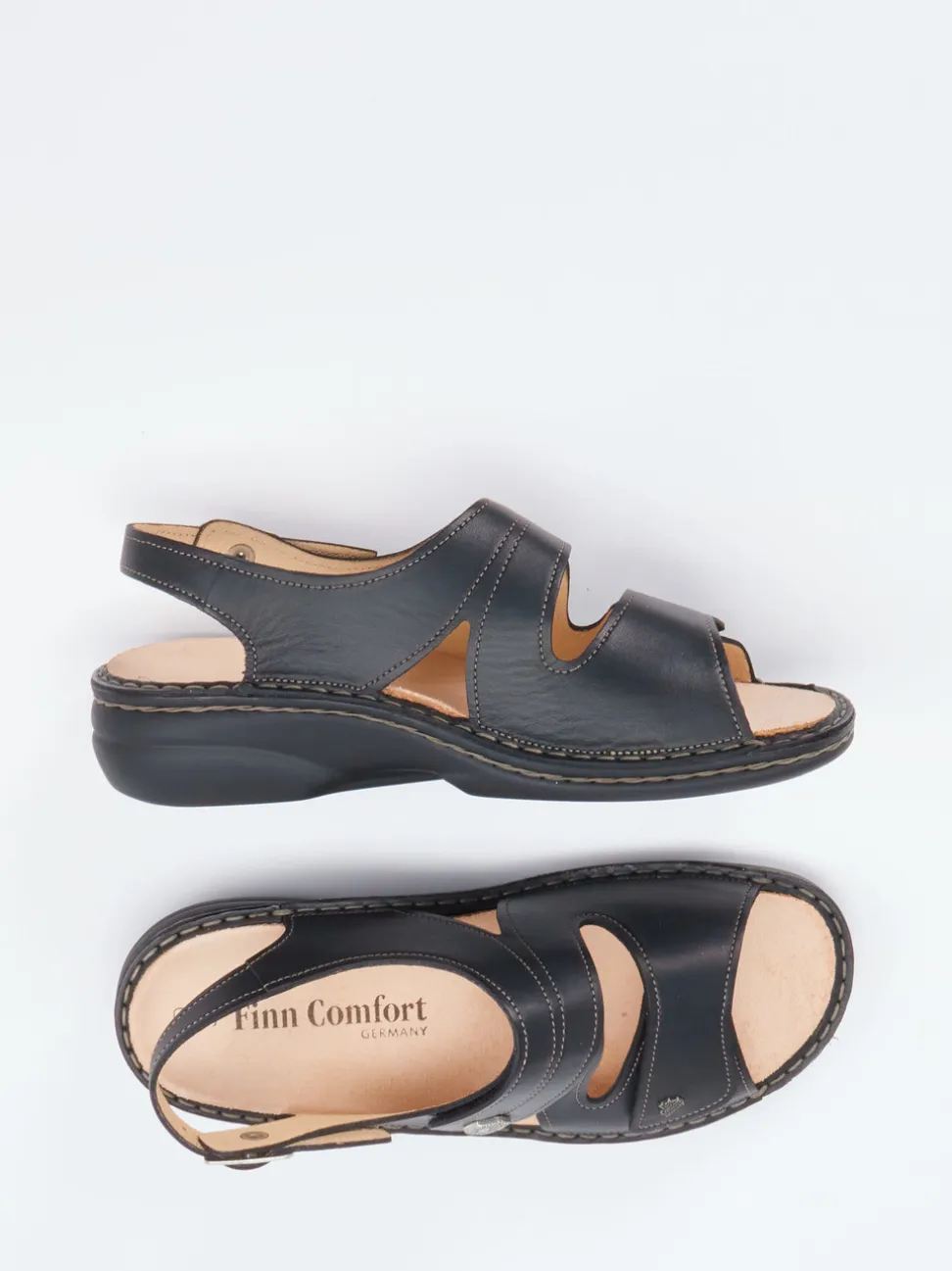 Finn Comfort – Komfortsandalen aus Kalbleder schwarz